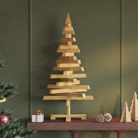 Árboles de Navidad Marrón 90 cm Madera maciza de pino