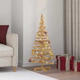 Árboles de Navidad Marrón 120 cm Madera maciza de pino