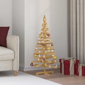 Árboles de Navidad Marrón 120 cm Madera maciza de pino