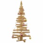 Árboles de Navidad Marrón 150 cm Madera maciza de pino
