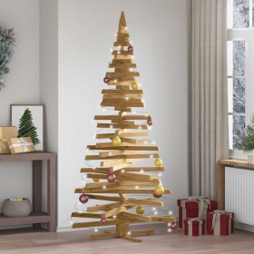 Árboles de Navidad Marrón 210 cm Madera maciza de pino