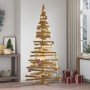 Árboles de Navidad Marrón 210 cm Madera maciza de pino