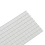 Azulejo de Espejo Mosaico 12 pcs Plateado 100 x 4 cm Cristal