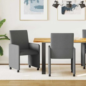 Sillas de comedor 2 pcs Gris oscuro 57 x 66 x 94 cm tela