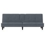 Sofá cama con portavasos terciopelo gris oscuro