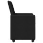 Sillas de comedor con rueda 2 pcs Negro 57 x 66 x 94 cm tela