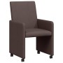 Sillas de comedor 2 pcs Marrón oscuro 57 x 66 x 94 cm tela