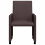 Sillas de comedor 2 pcs Marrón oscuro 57 x 66 x 94 cm tela