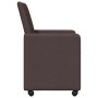 Sillas de comedor 2 pcs Marrón oscuro 57 x 66 x 94 cm tela