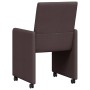 Sillas de comedor 2 pcs Marrón oscuro 57 x 66 x 94 cm tela