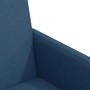 Sillas de comedor con rueda 2 pcs Azul 57 x 66 x 94 cm tela
