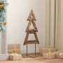 Árbol de Navidad con soporte Marrón 90 cm Madera de teca maciza