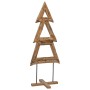 Árbol de Navidad con soporte Marrón 90 cm Madera de teca maciza