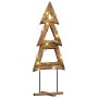 Árbol de Navidad con soporte Marrón 90 cm Madera de teca maciza