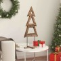 Árbol de Navidad con soporte Marrón 90 cm Madera de teca maciza