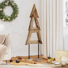 Árbol de Navidad Marrón 120 cm Madera de teca maciza