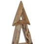 Árbol de Navidad Marrón 120 cm Madera de teca maciza