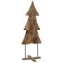 Árbol de Navidad con soporte Marrón 90 cm Madera de teca maciza