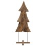 Árbol de Navidad con soporte Marrón 90 cm Madera de teca maciza