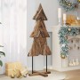 Árbol de Navidad Marrón 150 cm Madera de teca maciza