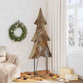 Árbol de Navidad Marrón 180 cm Madera de teca maciza