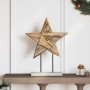 Estrella de Navidad Marrón 45 x 5 x 60 cm Madera de teca maciza