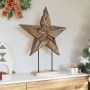 Estrella de Navidad Marrón 60 x 5 x 75 cm Madera de teca maciza