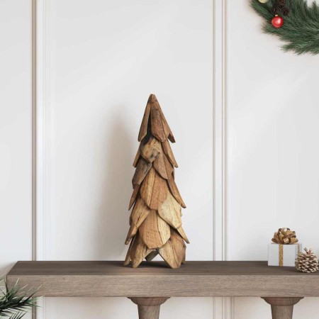 Árbol de Navidad con soporte Marrón 50 cm Madera de teca maciza