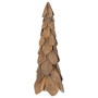 Árbol de Navidad con soporte Marrón 80 cm Madera de teca maciza