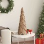 Árbol de Navidad con soporte Marrón 80 cm Madera de teca maciza