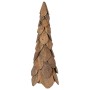 Árbol de Navidad con soporte Marrón 80 cm Madera de teca maciza