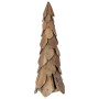 Árbol de Navidad con soporte Marrón 80 cm Madera de teca maciza