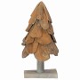 Árbol de Navidad con soporte Marrón 60 cm Madera de teca maciza