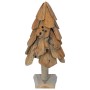 Árbol de Navidad con soporte Marrón 60 cm Madera de teca maciza