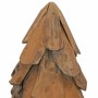 Árbol de Navidad con soporte Marrón 60 cm Madera de teca maciza