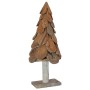 Árbol de Navidad con soporte Marrón 90 cm Madera de teca maciza