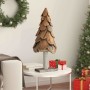 Árbol de Navidad con soporte Marrón 90 cm Madera de teca maciza