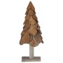 Árbol de Navidad con soporte Marrón 90 cm Madera de teca maciza