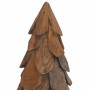 Árbol de Navidad con soporte Marrón 90 cm Madera de teca maciza