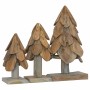 Árbol de Navidad con soporte 3 pcs Marrón Madera de teca maciza