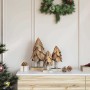 Árbol de Navidad con soporte 3 pcs Marrón Madera de teca maciza