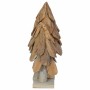 Árbol de Navidad con soporte 3 pcs Marrón Madera de teca maciza
