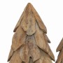 Árbol de Navidad con soporte 3 pcs Marrón Madera de teca maciza