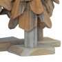 Árbol de Navidad con soporte 3 pcs Marrón Madera de teca maciza