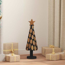 Árbol de Navidad con soporte Marrón 60 cm Madera de teca maciza