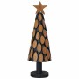 Árbol de Navidad con soporte Marrón 60 cm Madera de teca maciza