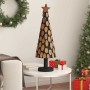 Árbol de Navidad con soporte Marrón 90 cm Madera de teca maciza