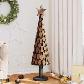 Árbol de Navidad Marrón 120 cm Madera de teca maciza