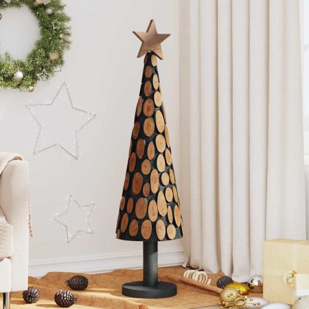 Árbol de Navidad Marrón 120 cm Madera de teca maciza