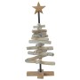 Árbol de Navidad con soporte Marrón 60 cm Madera de teca maciza